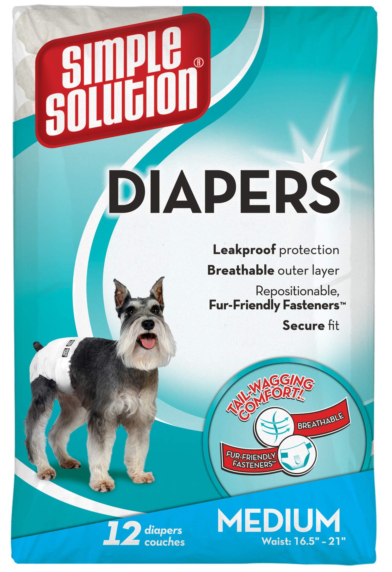 Simple Solution Disposable Dog Diapers for Female Dogs Super